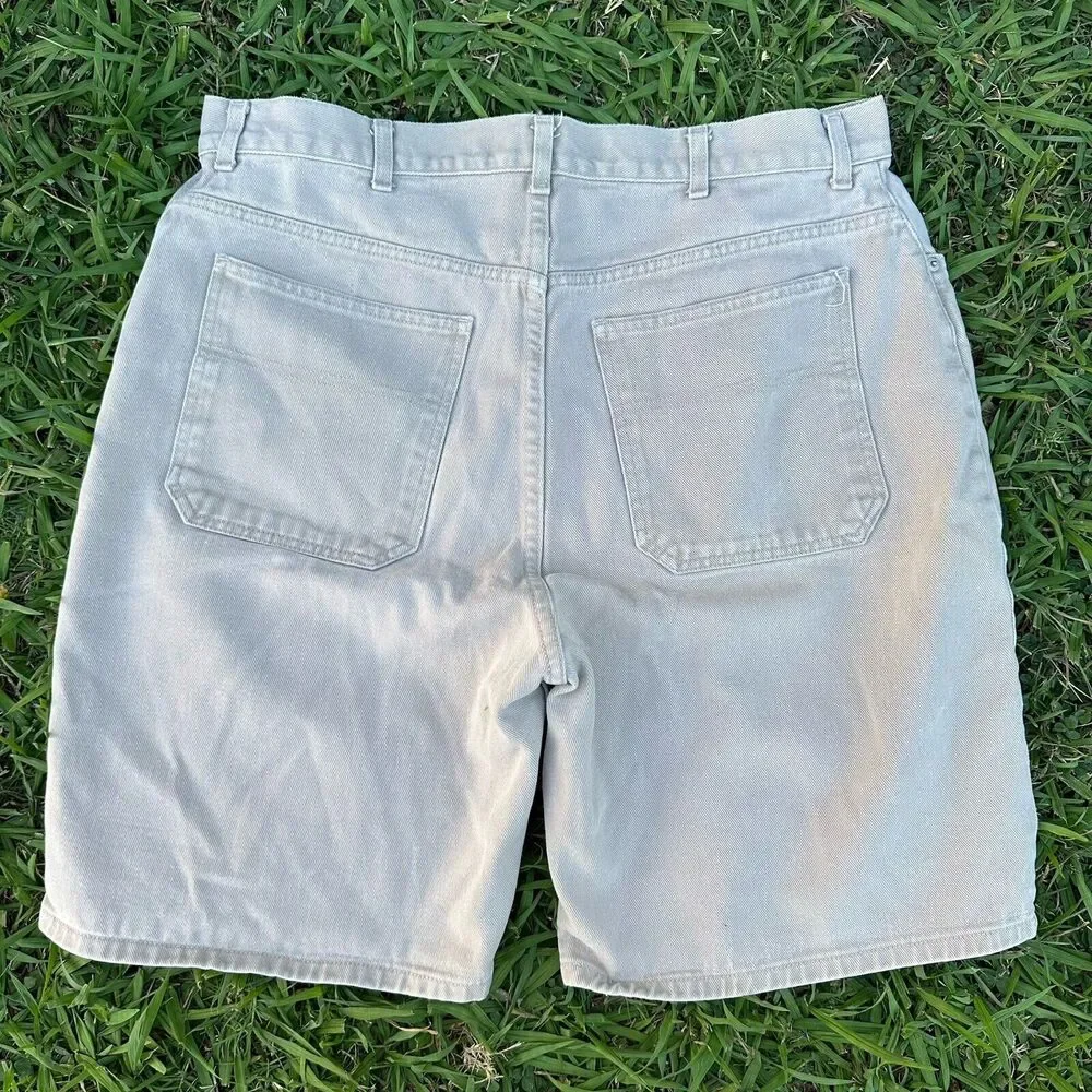 Vtg Y2K Faded Glory Jean Shorts Mens Size 38 Tan Loose‎ Fit Skater Denim